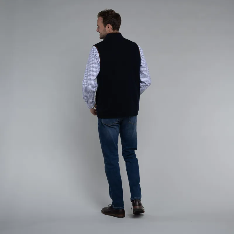 Schoffel Lambswool Aerobloc Gilet Navy-1